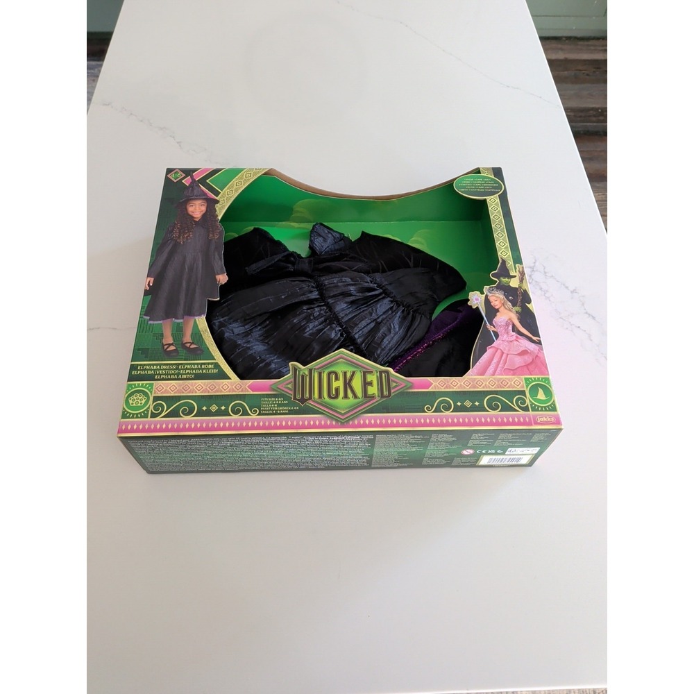 Wicked  Witch Dress Costume Set Cape, Dress, Hat Size 4-6 Complete Outfit